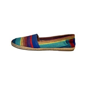 Kaanas Women Multicolor Striped Espadrille Flats Size 38 (US 7.5)